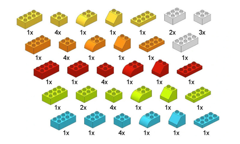 L-W Toys Junior kostky Sada kostek pro nejmenší stavitele I. 50 ks